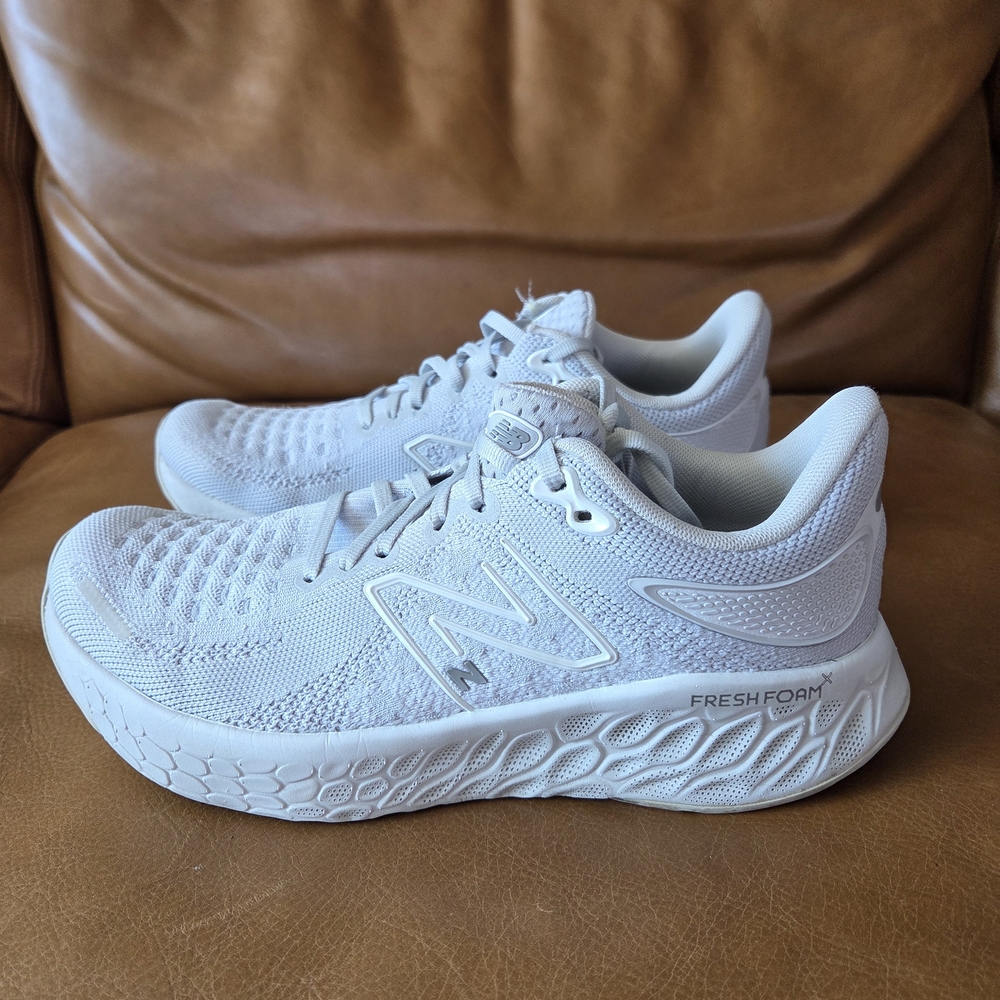 New Balance Women's Fresh Foam X 1080 v12 Running Shoes - Light Gray - Picture 8 of 10